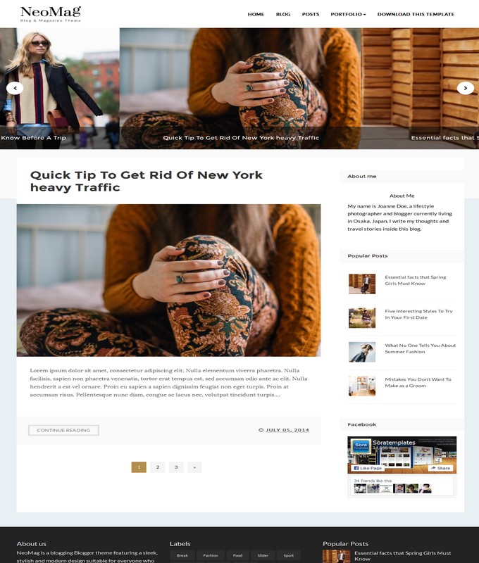 neo mag blogger template