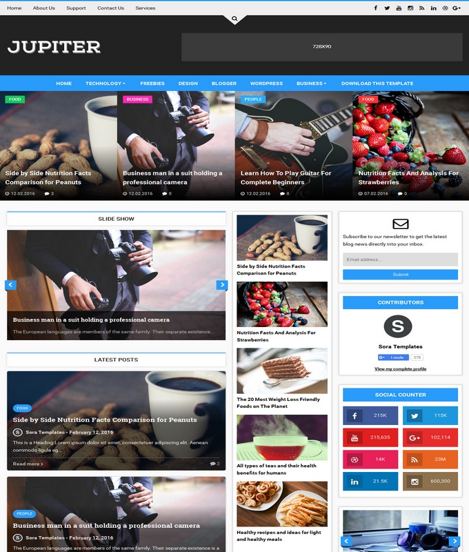 jupiter blogger template