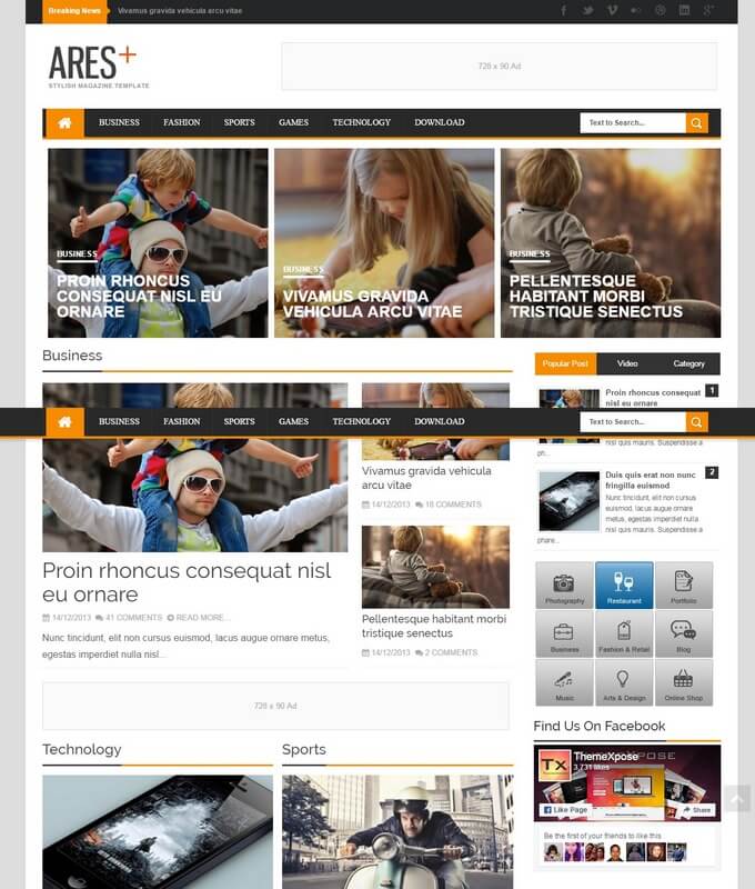 ares blogger template