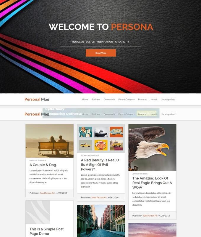 personal mag blogger template