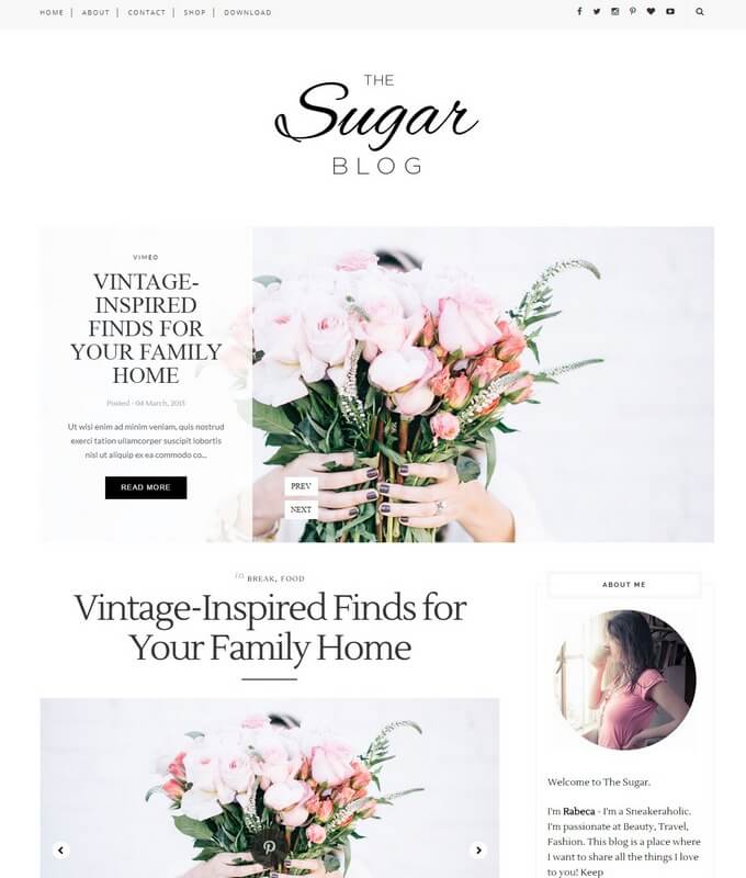 Sugar Blogger Template