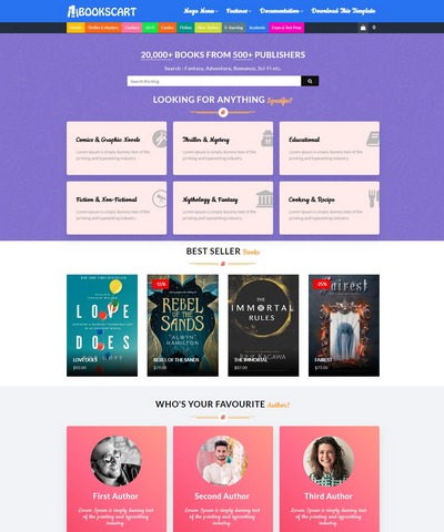 BooksCart Blogger Template