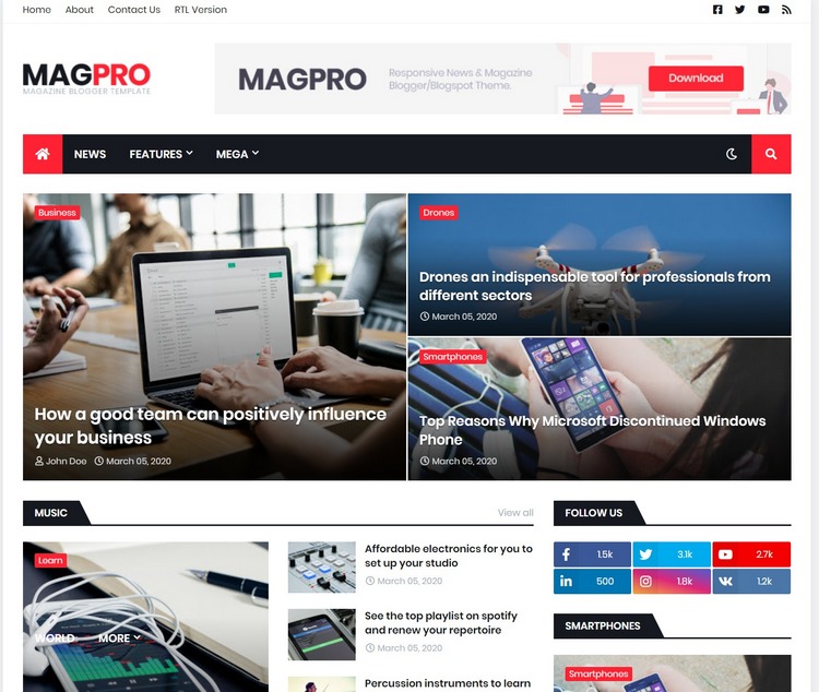 MagPro Blogger Template